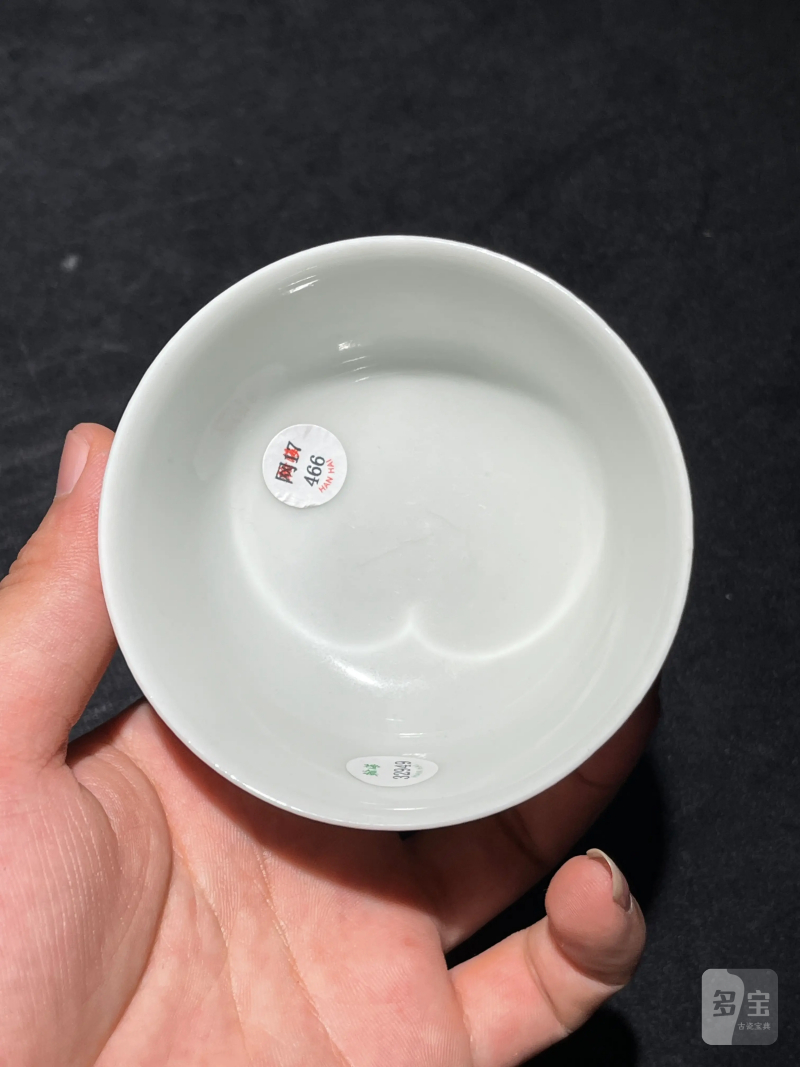 清晚期 粉彩大吉图卧足杯 - 图8